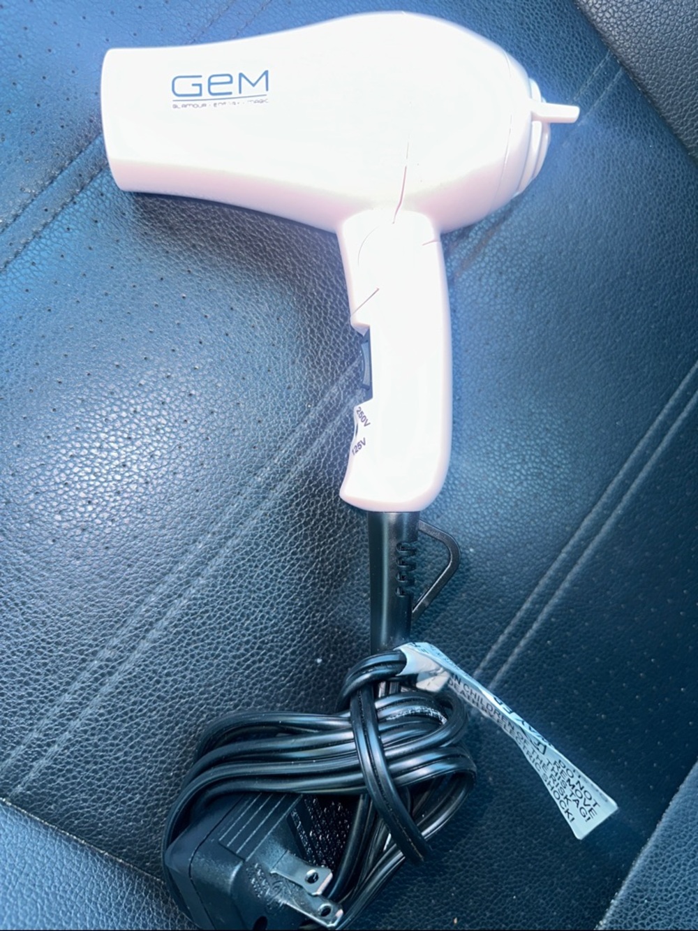 GEM Compact Pink Travel Hair Dryer